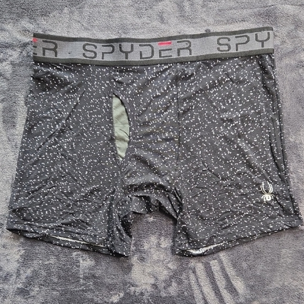 Spyder Black and Gray Boxer Briefs Athletic Fit